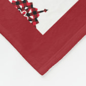 Rustikales Buffalo Karierter Strumpf Schneeflocken Fleecedecke (Ecke)