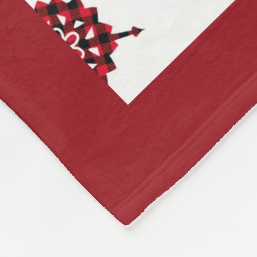 Rustikales Buffalo Karierter Strumpf Schneeflocken Fleecedecke (Ecke)