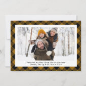 Rustikales Buffalo Kariertes benutzerdefiniertes F Feiertagskarte (Vorderseite)