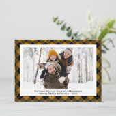 Rustikales Buffalo Kariertes benutzerdefiniertes F Feiertagskarte (Stehend Vorderseite)