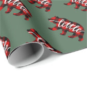 Rustikales Buffalo Kariertes Weihnachtswrapping Pa Geschenkpapier (Rolleneckpunkt)