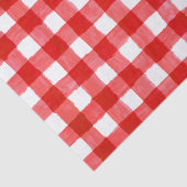 Rustikales Buffalo Karo Rot und Weißes Tissue Pape Seidenpapier (Ausschnitt)