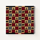 Rustikales Buffalo Karo Rotes Rotes Rezept Notizblock (Rückseite)
