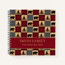 Rustikales Buffalo Karo Rotes Rotes Rezept Notizblock