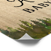 Rustikales Buffalo Karo Wild One Baby Dusche Willk Poster (Ecke)