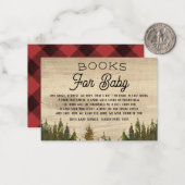 Rustikales Buffalo Karo Wild One Books for baby Mitteilungskarte (Vorderseite/Rückseite Beispiel)