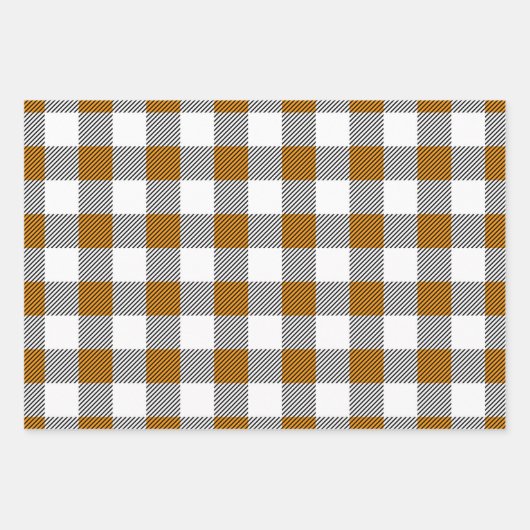 Rustikales Buffalo Plaid Pattern Geschenkpapier Set (Vorderseite)