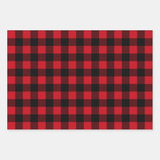 Rustikales Buffalo Plaid Pattern Geschenkpapier Set (Vorderseite 2)