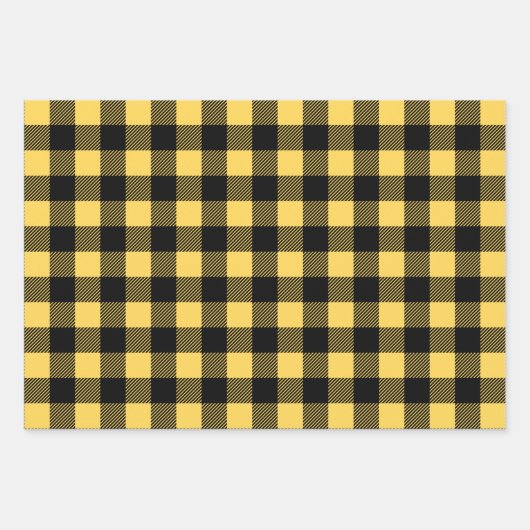 Rustikales Buffalo Plaid Pattern Geschenkpapier Set (Vorderseite)
