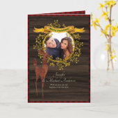 Rustikales Buffalo Schlicht FOTO Modernes Trendy S Karte (Gelbe Blume)