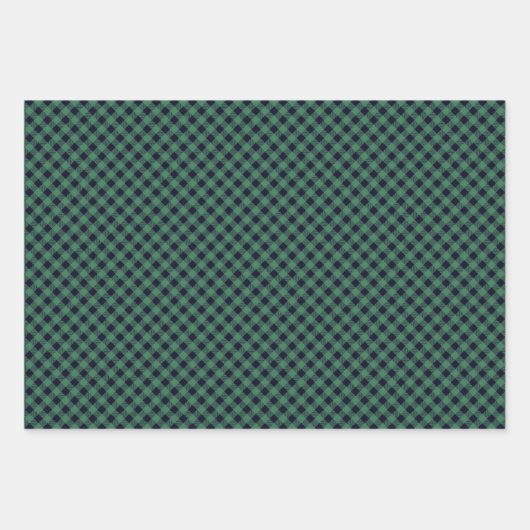 Rustikales Buffalo und Buffalo Kariertes Muster Geschenkpapier Set (Vorderseite 3)