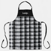 Rustikales Büffel in Schwarz und Weiß kariert Schürze (Vorderseite)