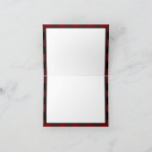 Rustikales Büffel-Kariertes Musterbild Karte (Innenseite)