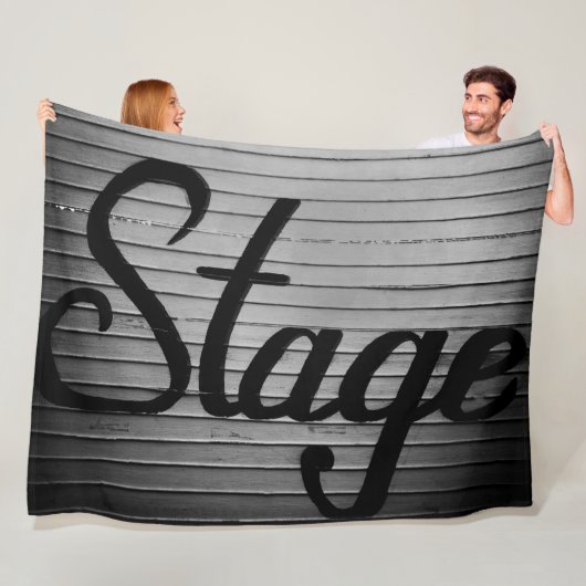 Rustikales "Bühne" Vintages Zeichen Fleecedecke (Beispiel)
