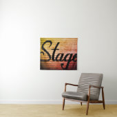 Rustikales "Bühne" Vintages Zeichen Wandteppich (Beispiel (Horizontal))