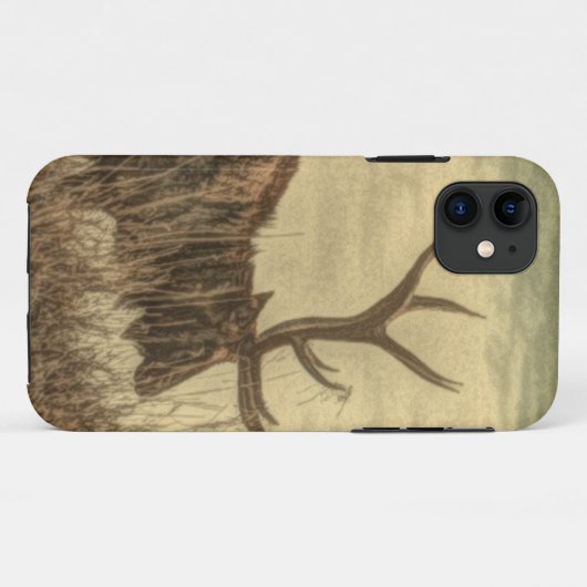 Rustikales Bull Elk Case-Mate iPhone Hülle (Rückseite (Horizontal))