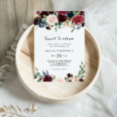 Rustikales Burgund 16 . Geburtstag Geburtstagspart Einladung