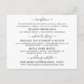 Rustikales Burgund Beige Blumeninformationen Begleitkarte (Vorderseite)