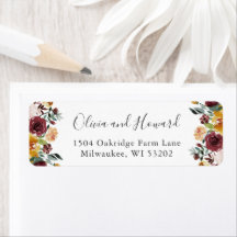 Rustikales Burgund Bloom Herbst Chor floral