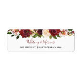 Rustikales Burgund Blush Bloral Herbst Boho (Vorne)