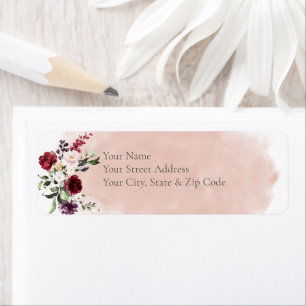 Rustikales Burgund & Blush Pink Roses Brautparty