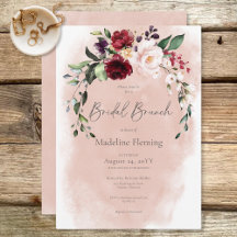 Rustikales Burgund & Blush Pink Roses Bridal Brunc