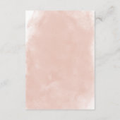 Rustikales Burgund & Blush Pink Roses Empfang Begleitkarte (Rückseite)