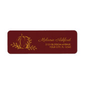 Rustikales Burgund Burnt Orange Fall Pumpkin & Lea (Vorne)