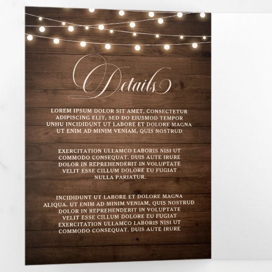 Rustikales Burgund-Flora-Dreifach-Hochzeitseinladu Dreifach-gefaltete Programmkarte (Innen Erste Seite)