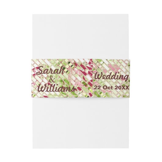 Rustikales Burgund Floral Maroon Rose Hochzeit Einladungsbanderole (Rückseitenbeispiel)