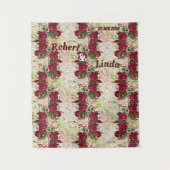 Rustikales Burgund-Maroon-Rose - Hintergrund für H Wandteppich (Vorderseite)