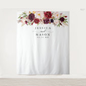 Rustikales Burgund Marsala Hintergrund - Foto Stan Wandteppich (Vorderseite)