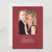 Rustikales Burgund - Marsala und Blush Floral Wedd Einladung (Rückseite)