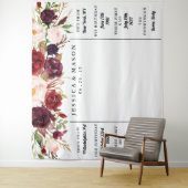 Rustikales Burgund Marsala Wedding Background Wandteppich (Beispiel)