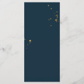 Rustikales Burgund Navy Blue & Red Blume & Lights Menükarte (Rückseite)