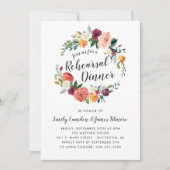 Rustikales Burgund-Probe-Dinner Einladung (Vorderseite)