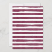 Rustikales Burgund-Probe-Dinner Einladung (Rückseite)