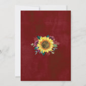 Rustikales Burgund Rose Blumenkohl Brautparty Einladung (Rückseite)