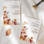 Rustikales Burgund Terracotta Blumenzwiebeln Detai Begleitkarte