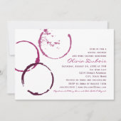 Rustikales Burgund Weinstain Hochzeitssemble Braut Einladung (Vorderseite)