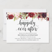 Rustikales Burgunder Hochzeitsessen Probe einladen Einladung (Vorderseite)