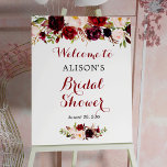 Rustikales Burgunder Rotes Brautparty Zeichen Poster<br><div class="desc">Das Begrüßungszeichen des Brautparty Burgund Rote Flora ist eine wunderschöne und einzigartige Art, Ihr Brautparty zu dekorieren. Mit seinem eleganten Blumendesign in bordeauxroten Farbtönen fügt dieses Schild Ihrer Veranstaltung eine Touch Klasse hinzu. Es ist perfekt, um Ihre Gäste zu empfangen, damit Ihre Gäste sich ganz besonders fühlen. Um dieses Plakat...</div>