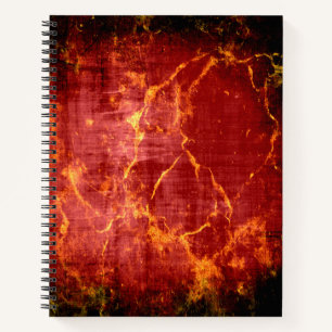 Rustikales Burgunder Schwarz- und Goldmarmor Notizblock