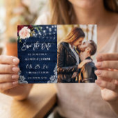 Rustikales Burgundy Blue String Lights Wedding Fot Save The Date