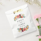 Rustikales Burgundy Blush Floral Wedgram Geschenktütchen (Versiegelt)