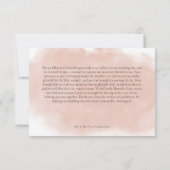 Rustikales Burgundy & Blush Pink Roses Wedding Dankeskarte (Rückseite)