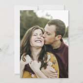 Rustikales Burgundy Blush Wood Gold Foto Hochzeit Einladung (Rückseite)