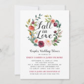 Rustikales Burgundy Fall in Liebe Blumenkolonne Du Einladung (Vorderseite)