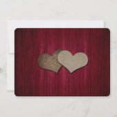 Rustikales Burgundy Mason Jar String Lights Hochze Save The Date (Rückseite)