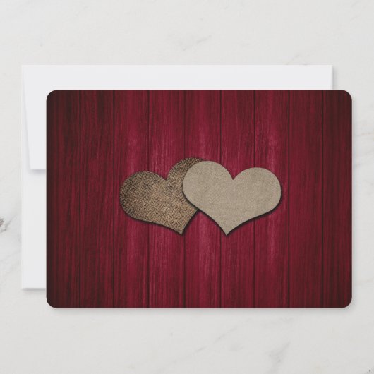 Rustikales Burgundy Mason Jar String Lights Hochze Save The Date (Rückseite)